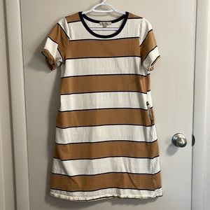Striped Tshirt Dress with Pockets